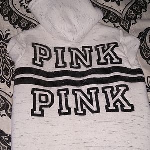 Black bling Victoria's secret faux fur sweater zip